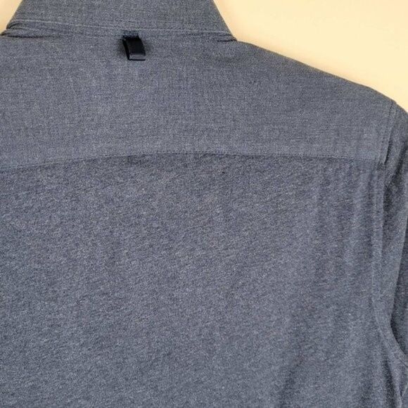 WRK Work Rest Karma The Reworked Shirt Button Down Solid Navy Long Sleeve S - Picture 9 of 11